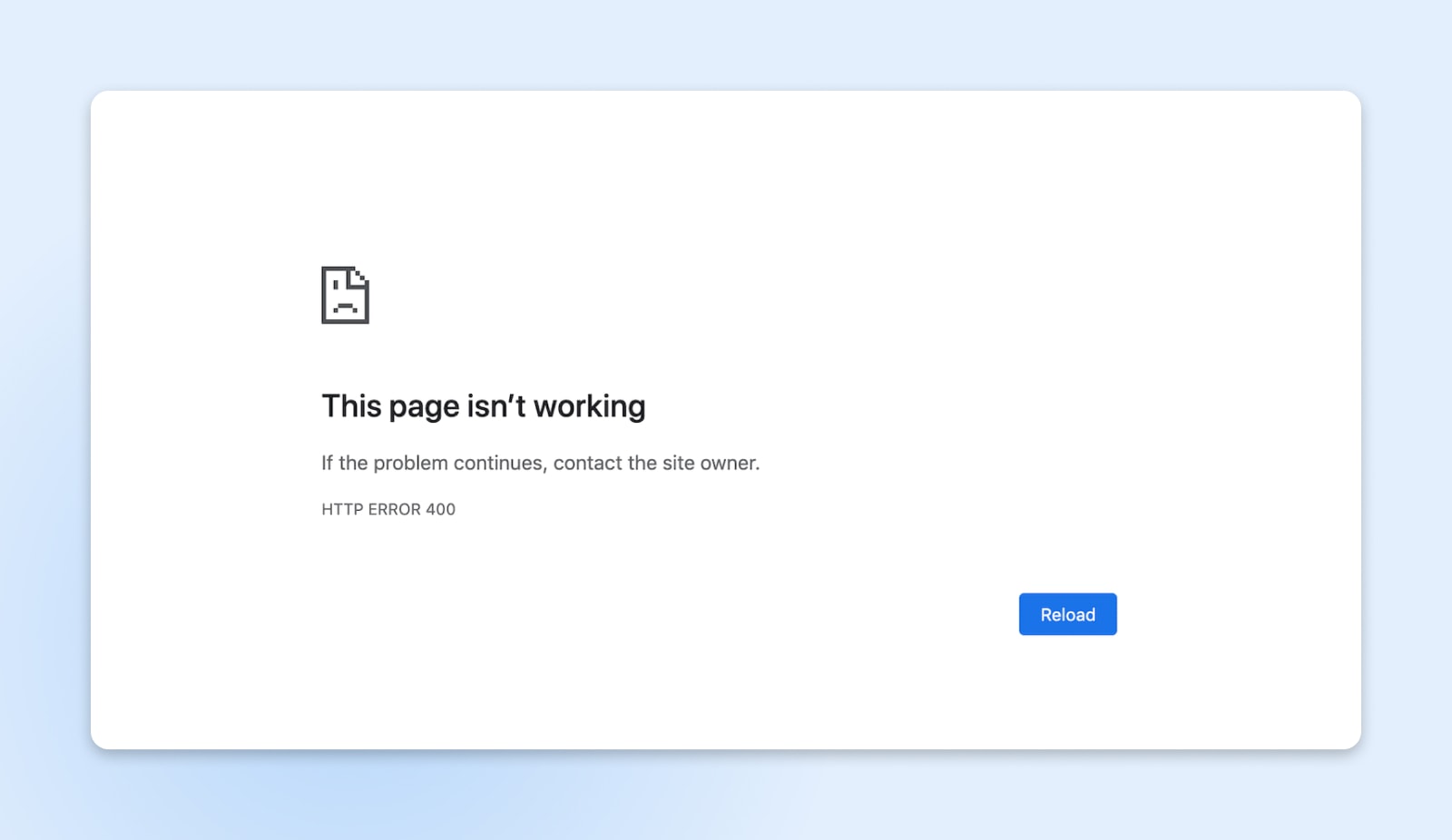 400 Ungültige Anfrage