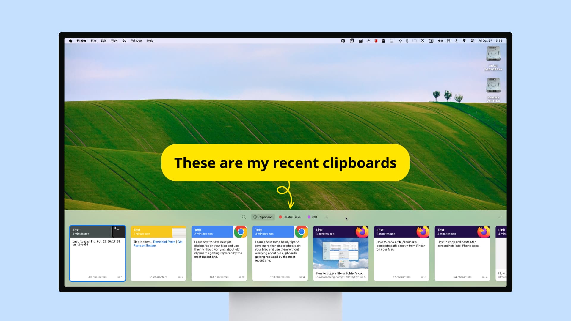 Zugriff auf den langen Verlauf der Zwischenablage auf dem Mac