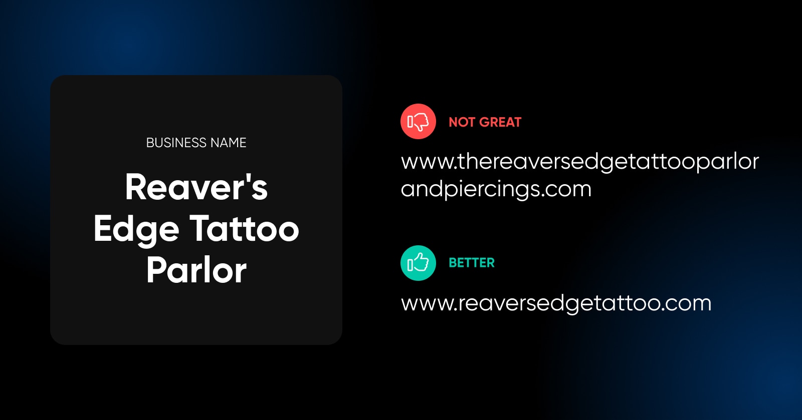 Halten Sie Ihren Domainnamen kurz, damit er einfacher zu merken, schneller einzugeben und besser für die Suchmaschinenoptimierung ist