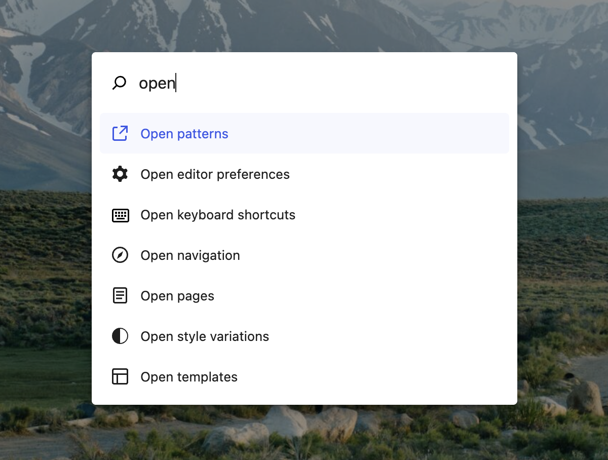 Neues Design der WordPress 6.4-Befehlspalette