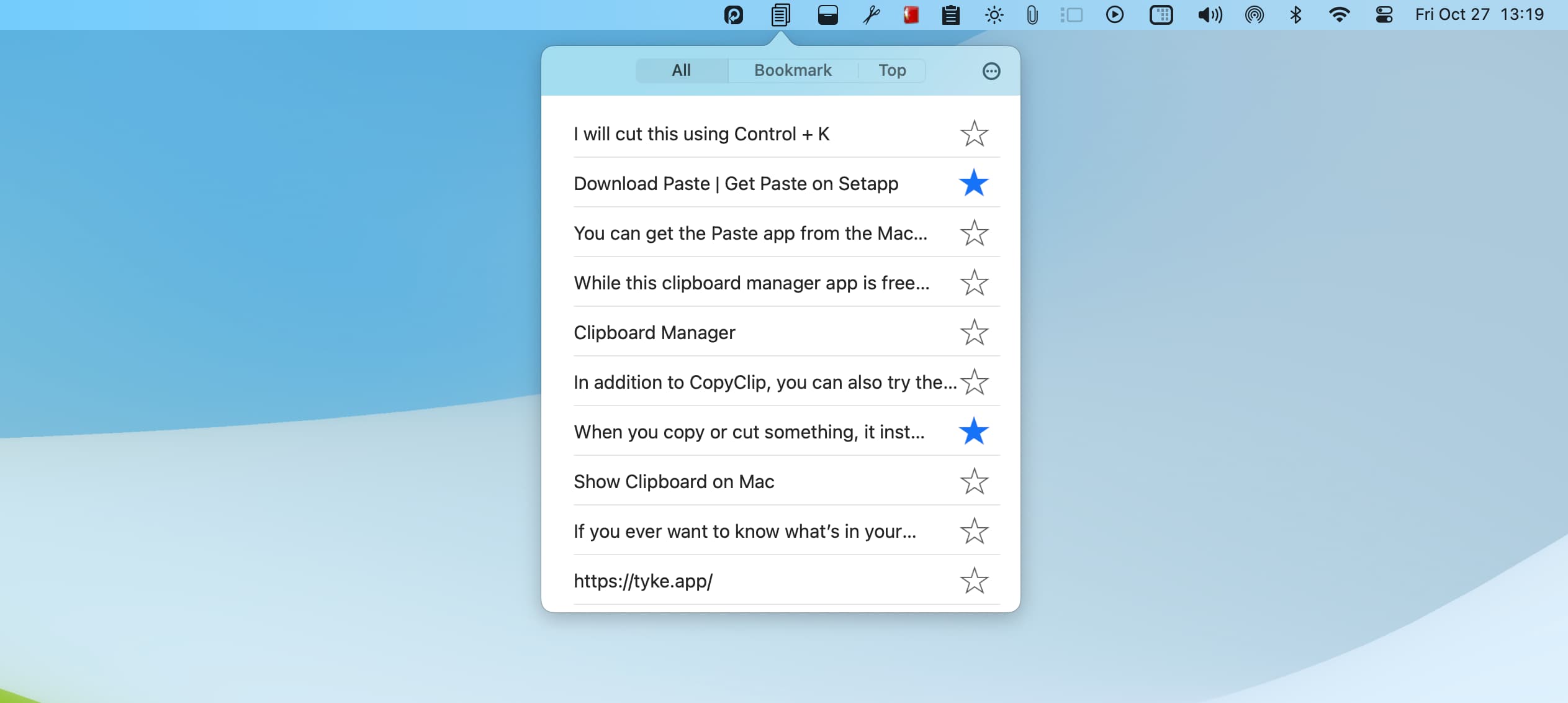 CopyClip-Zwischenablage-Manager auf dem Mac