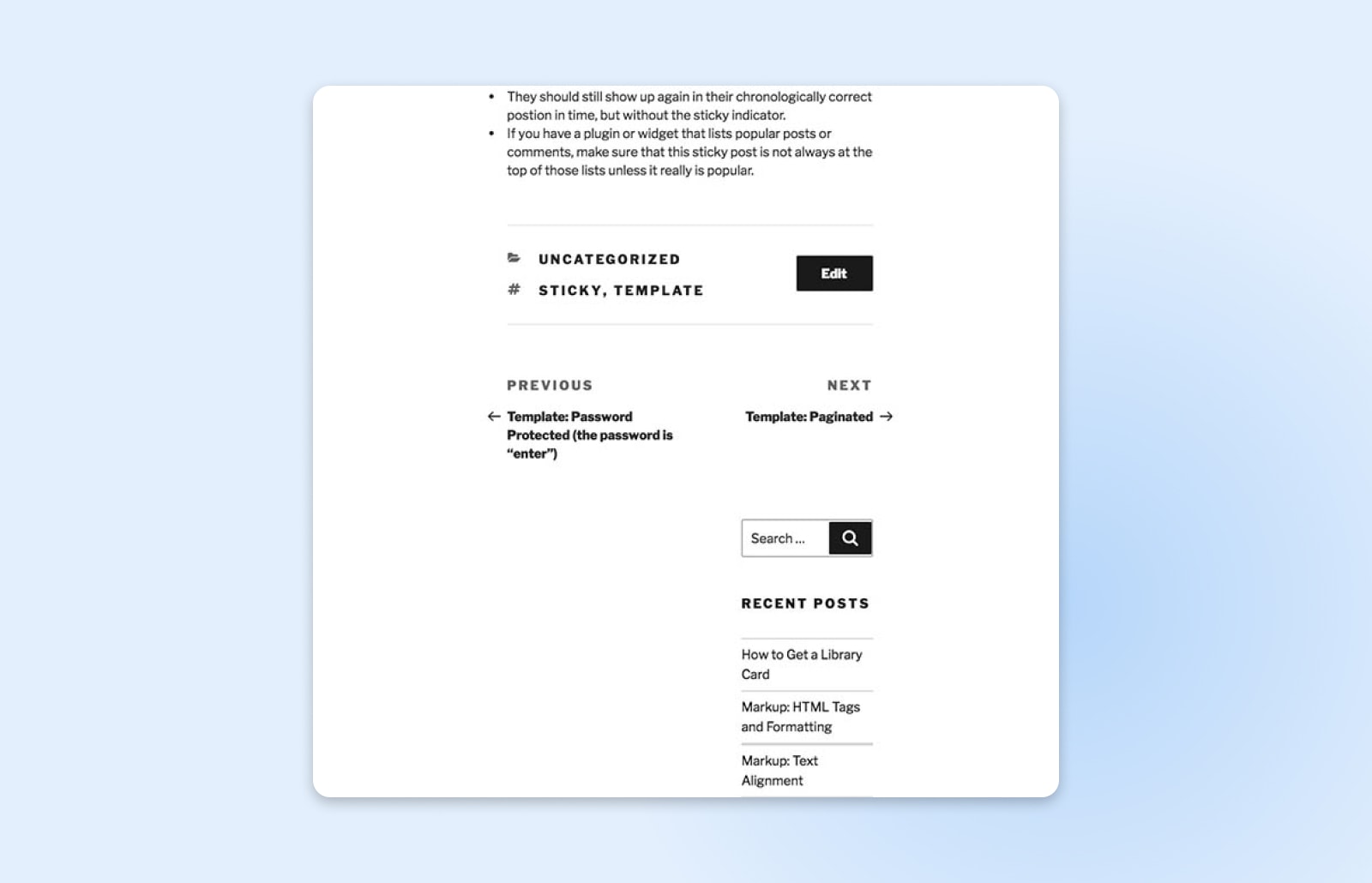 Fehler: Die Seitenleiste Ihrer Website wird unterhalb des Hauptinhalts angezeigt