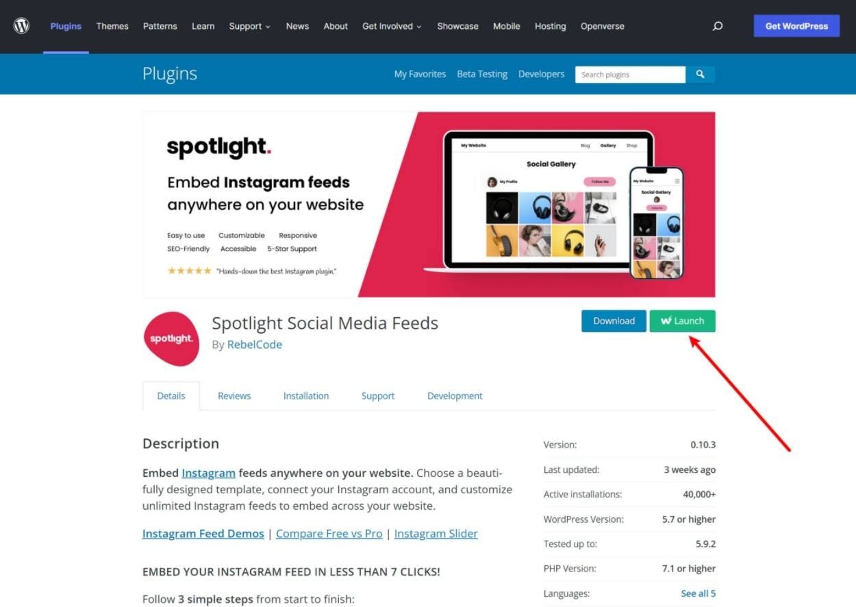 Die Chroms-Erweiterung von InstaWP im WordPress-Plugin-Repository