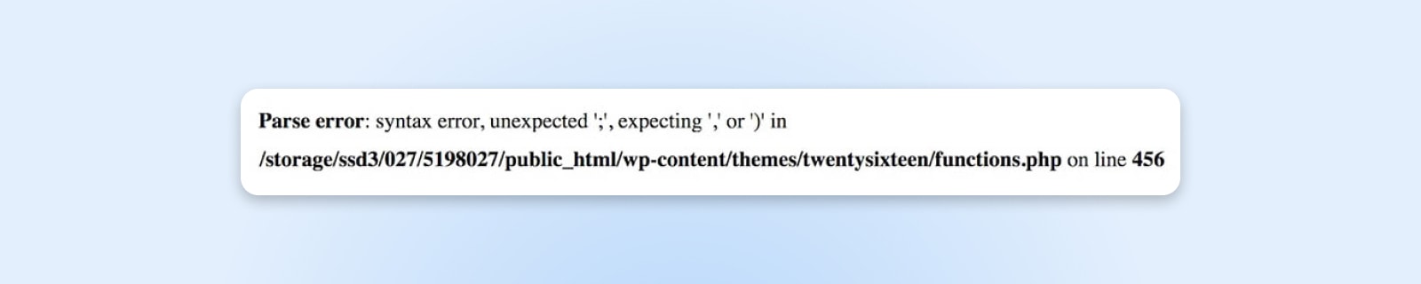 Syntaxfehler beim Parsen