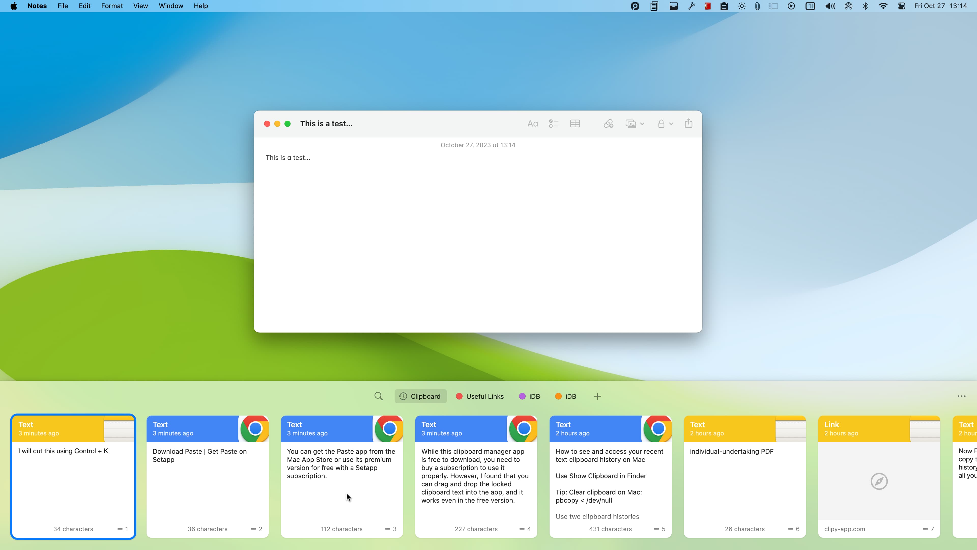 Fügen Sie die Zwischenablage-Manager-App auf dem Mac ein