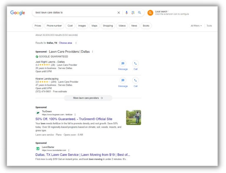 SEO vs. SEM – Google-Ergebnisse zeigen Anzeigen
