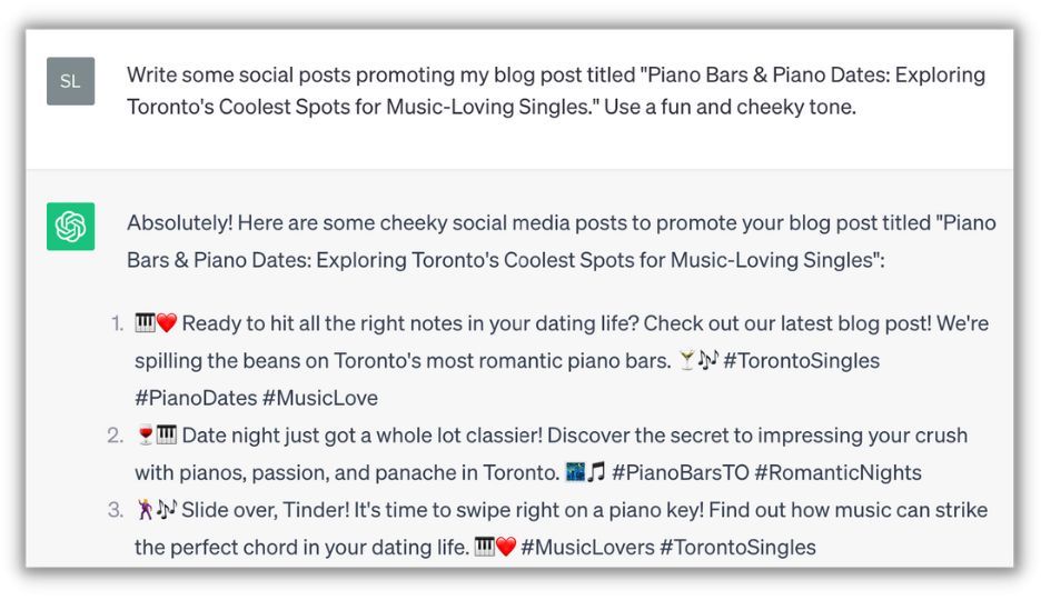 Chatgpt SEO-Eingabeaufforderung zur Bewerbung von SEO-Inhalten in sozialen Netzwerken