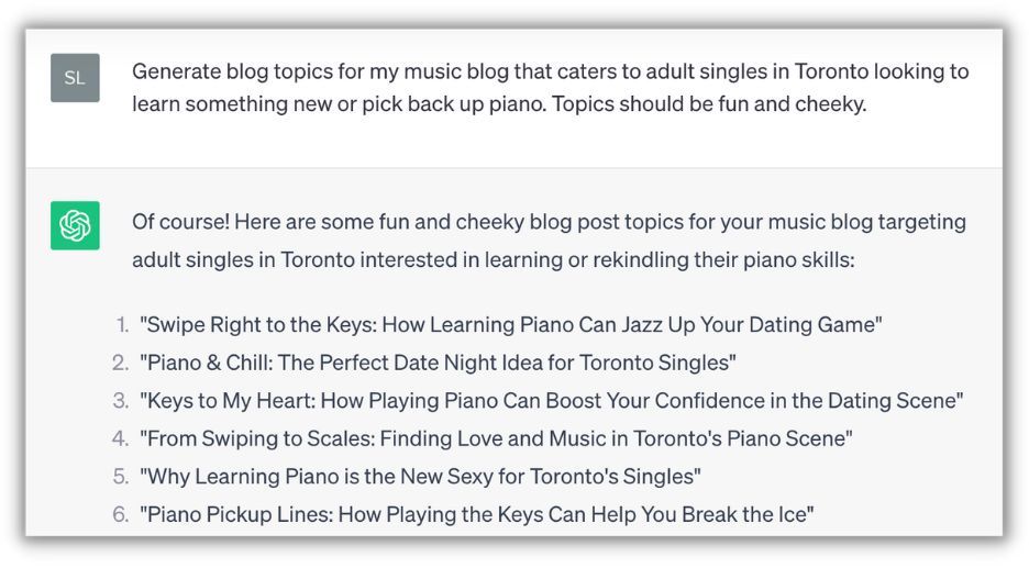 Beispiel für eine Chatgpt-SEO-Eingabeaufforderung mit spezifischen Anweisungen