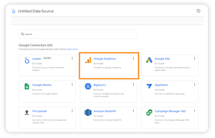 Google Data/Looker Studio – Google Analytics Connector