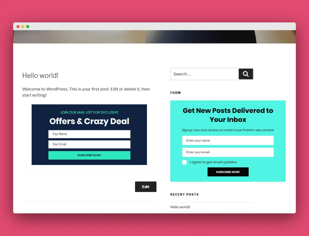 Abonnieren Sie Formulare für WordPress-Plugins Formulare abonnieren, WordPress-Plugins