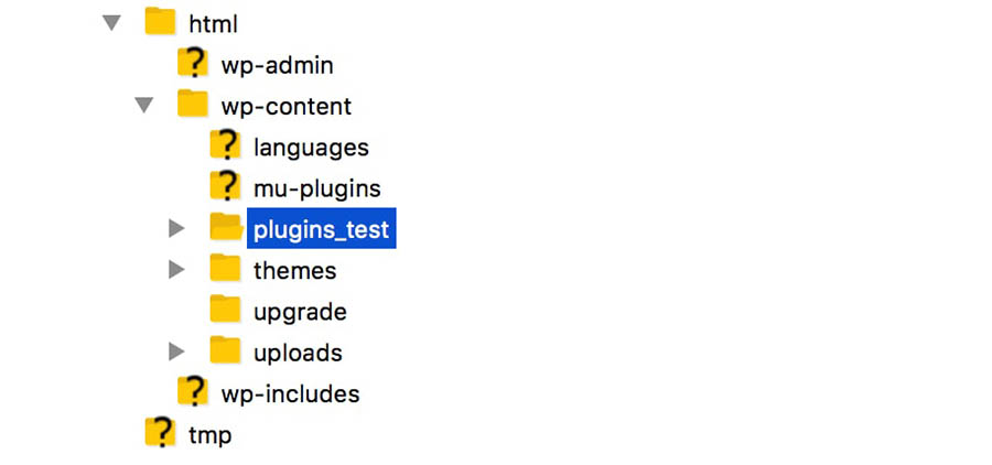 Umbenennung in „plugins_test“.