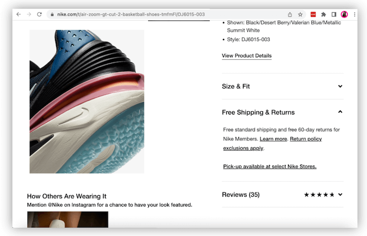 SEO-Trends 2023 – Beispiel einer Produktseite