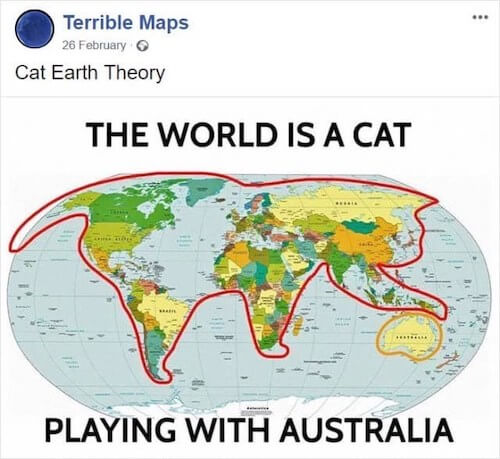 Die Welt ist eine Katze, die mit Australien spielt