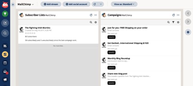 MailChimp-Integration mit Hootsuite