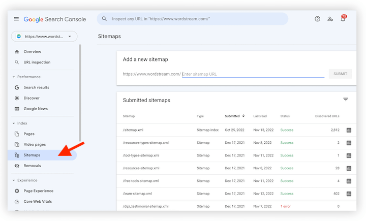 So übermitteln Sie eine Sitemap an die Google Search Console
