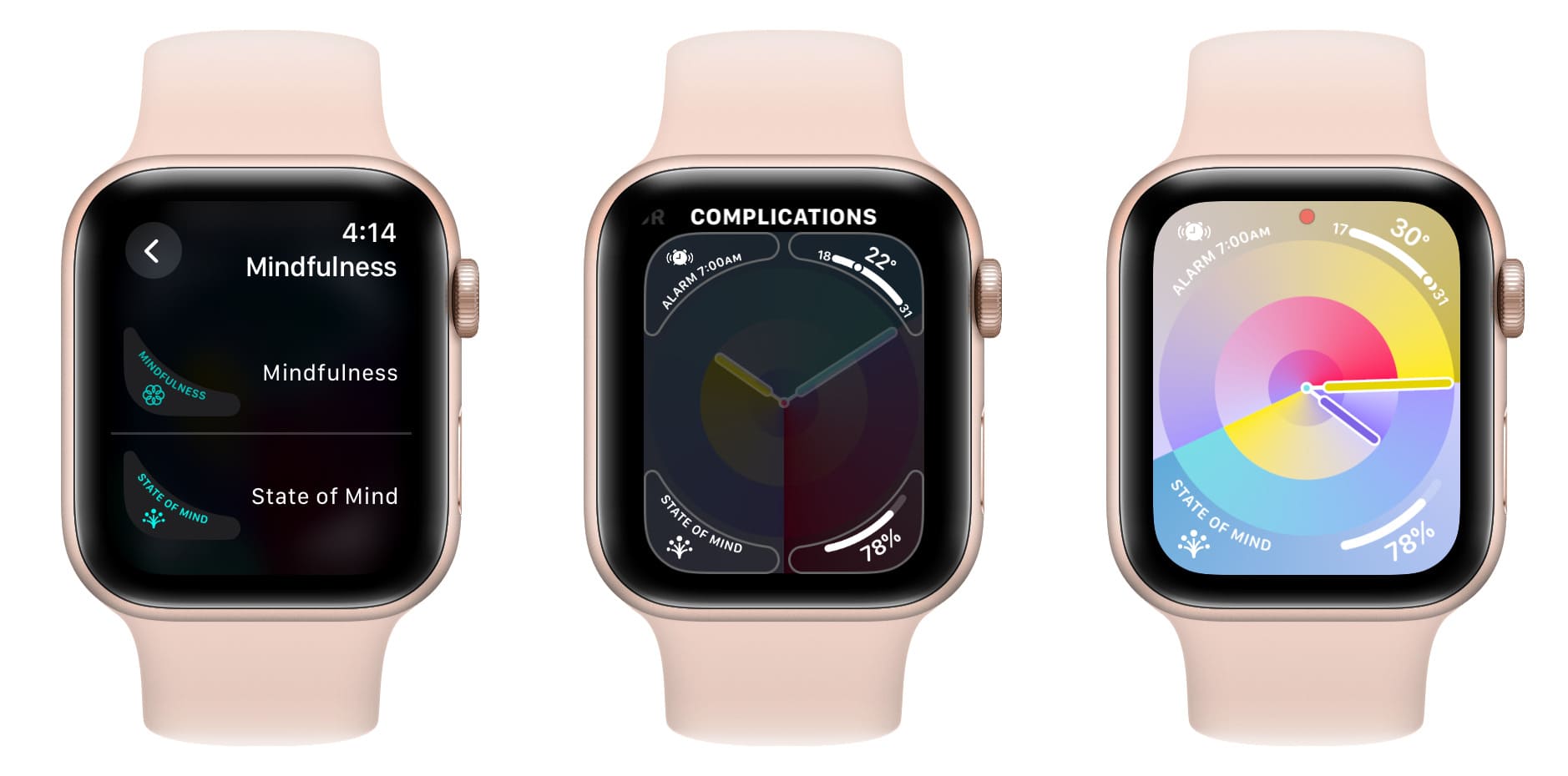 Hinzufügen der Komplikation „State of Mind“ zum Zifferblatt der Apple Watch