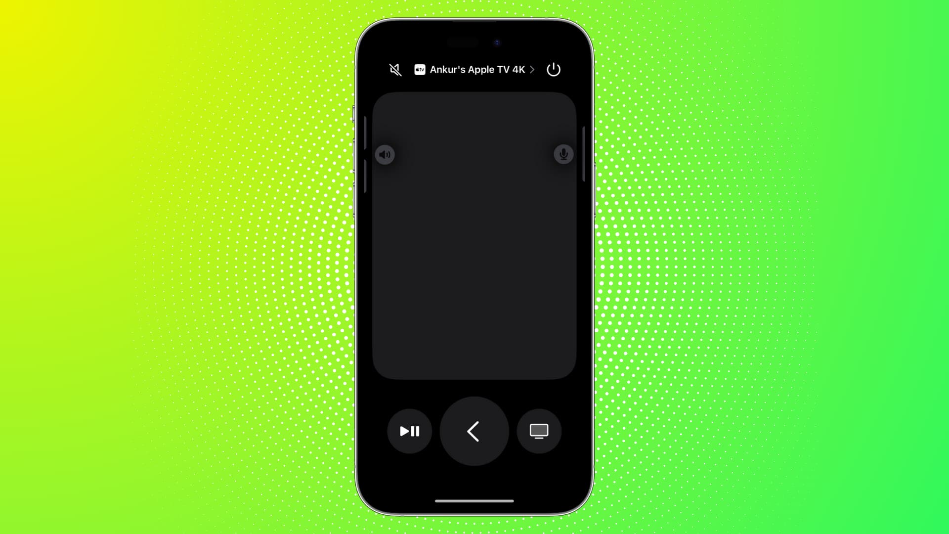 Apple TV Remote auf dem iPhone