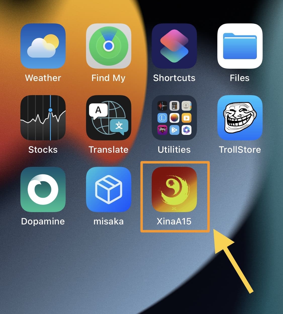 Starten Sie die XinaA15 v2-App.