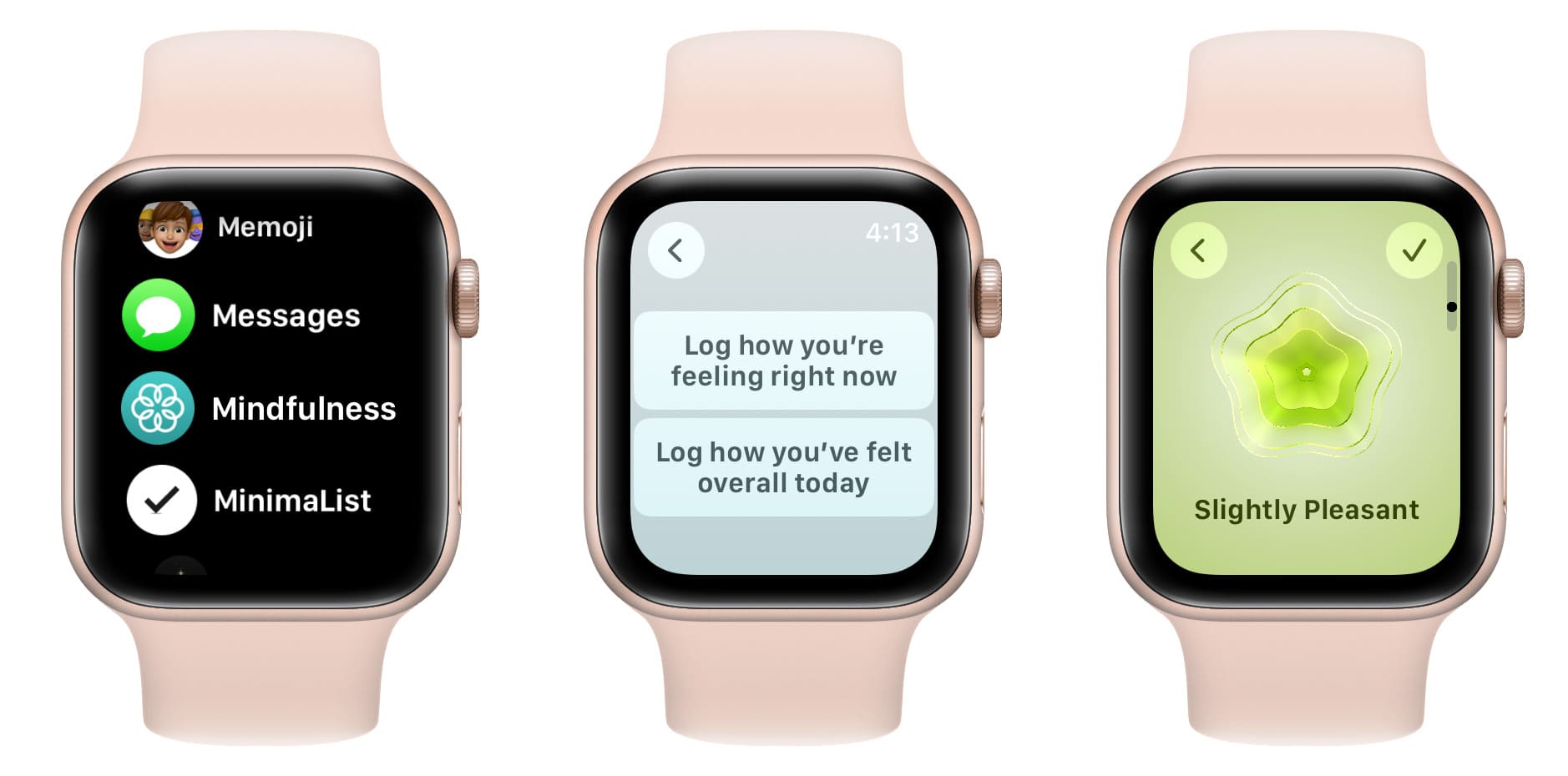 Protokollieren Sie mit der Mindfulness-App auf der Apple Watch, wie Sie sich fühlen