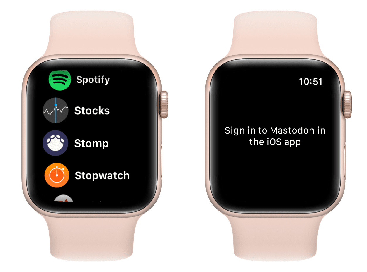 Öffnen Sie die Stomp-App auf der Apple Watch