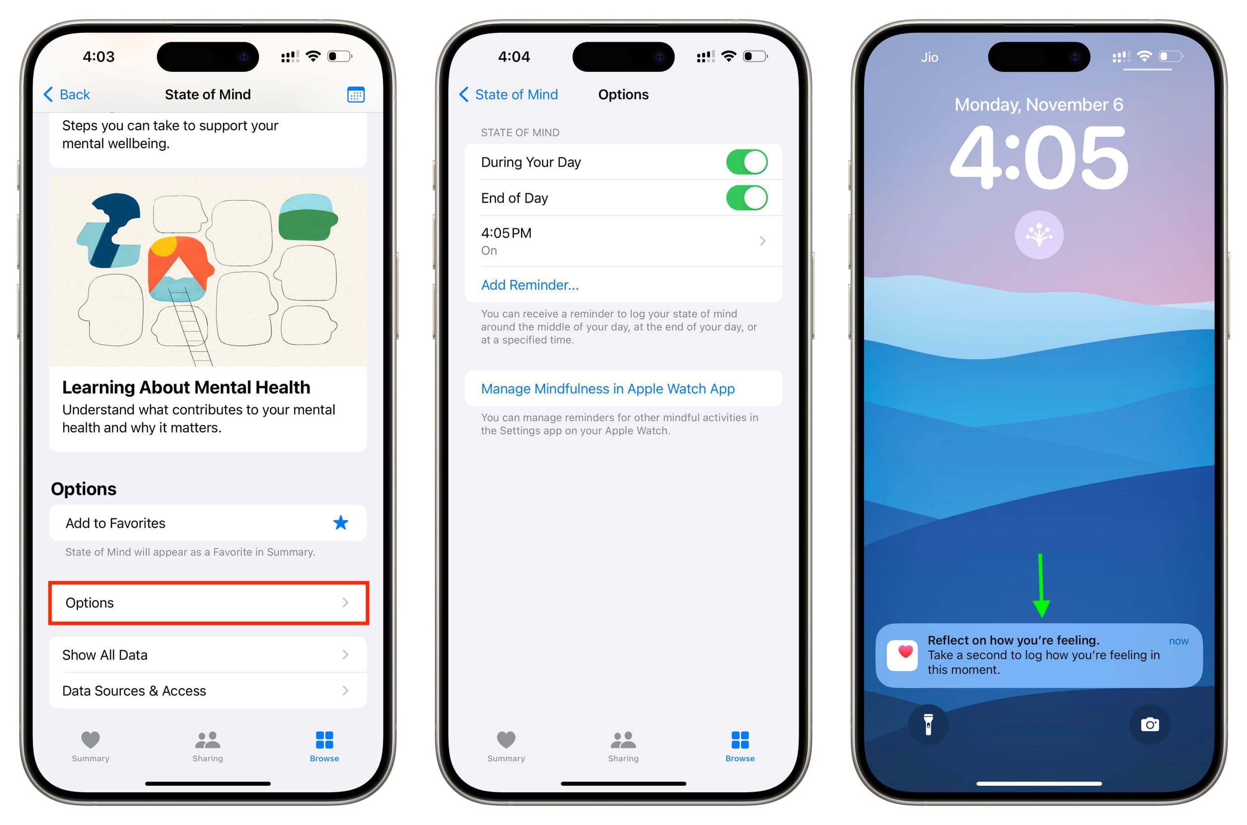 Denken Sie darüber nach, wie Sie sich auf dem iPhone wachsam fühlen