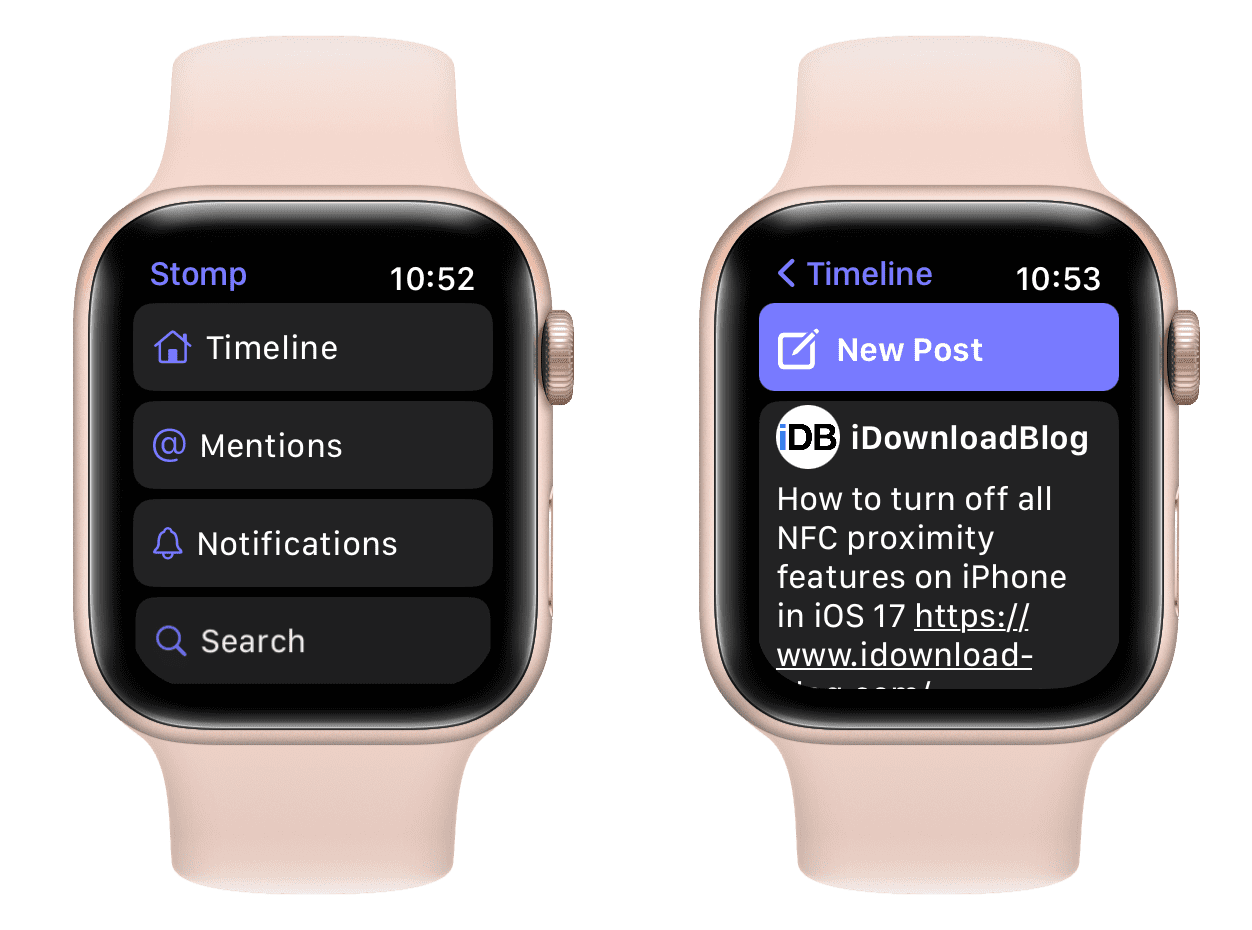 Ich sehe meine Mastodon-Timeline auf der Apple Watch
