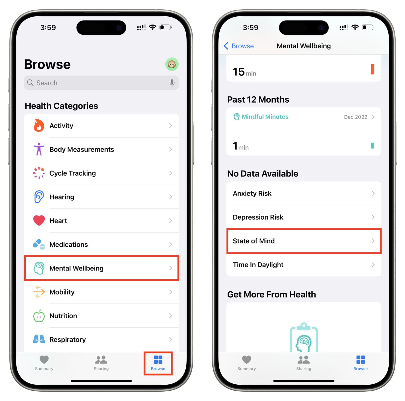 State of Mind in der iPhone Health-App