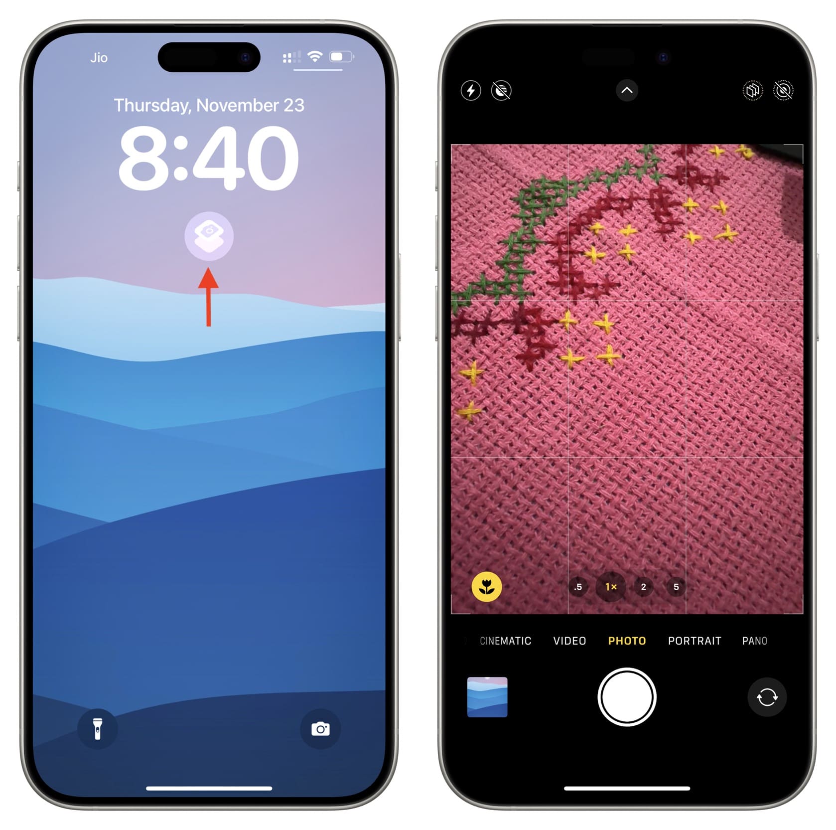 Tippen Sie auf dem iPhone-Sperrbildschirm auf das Kamera-Verknüpfungssymbol, um die Kamera sofort zu starten