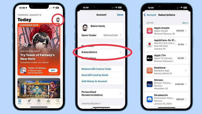So finden Sie alle App Store-Abonnements So finden Sie alle Ihre App Store-Abonnements auf dem iPhone
