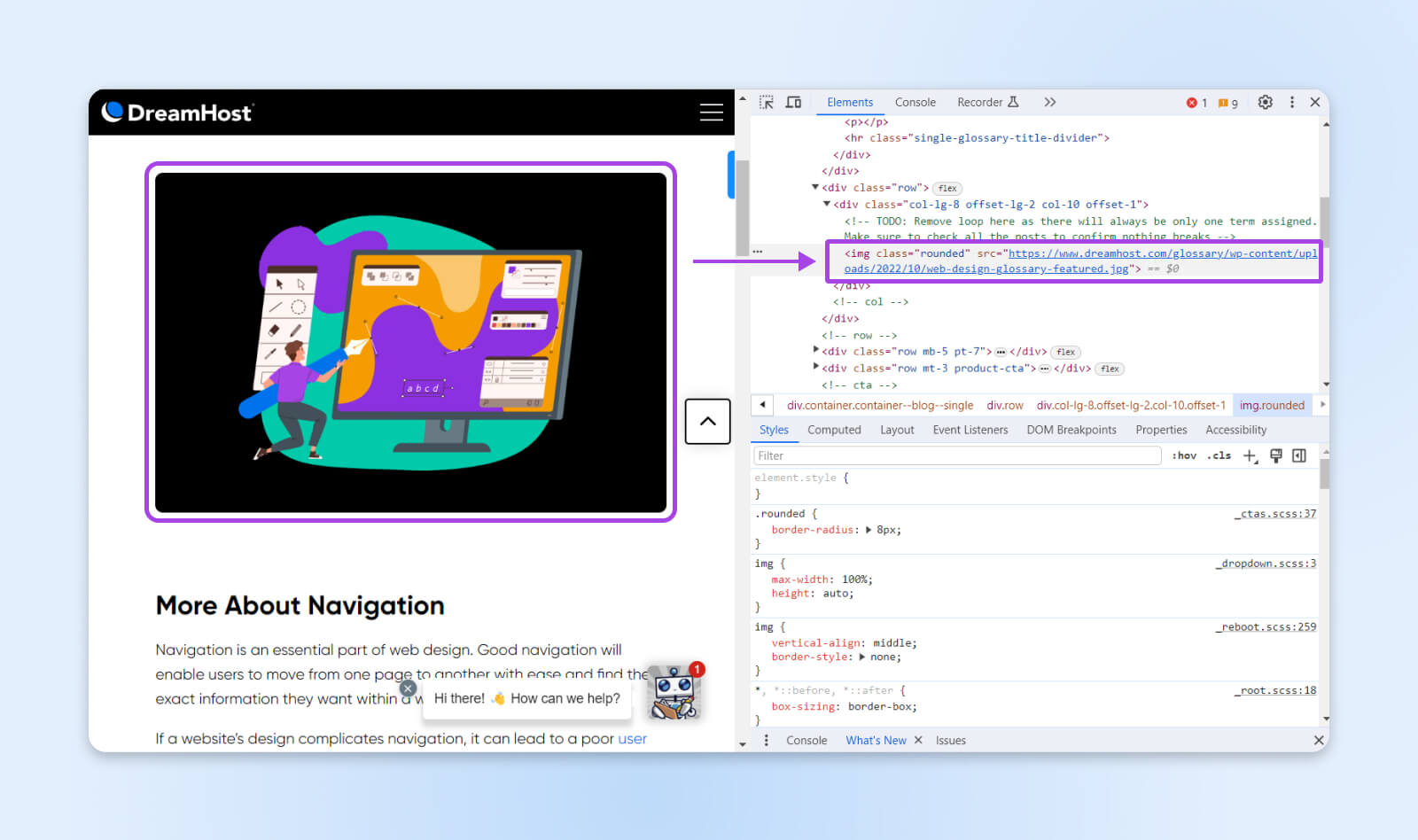 Inspect Element ist ein Dienstprogramm, das normalerweise in den Entwicklertools Ihres Browsers enthalten ist und mit dem Sie den Code – HTML, CSS und JavaScript – anzeigen und bearbeiten können, der jede Webseite erstellt.