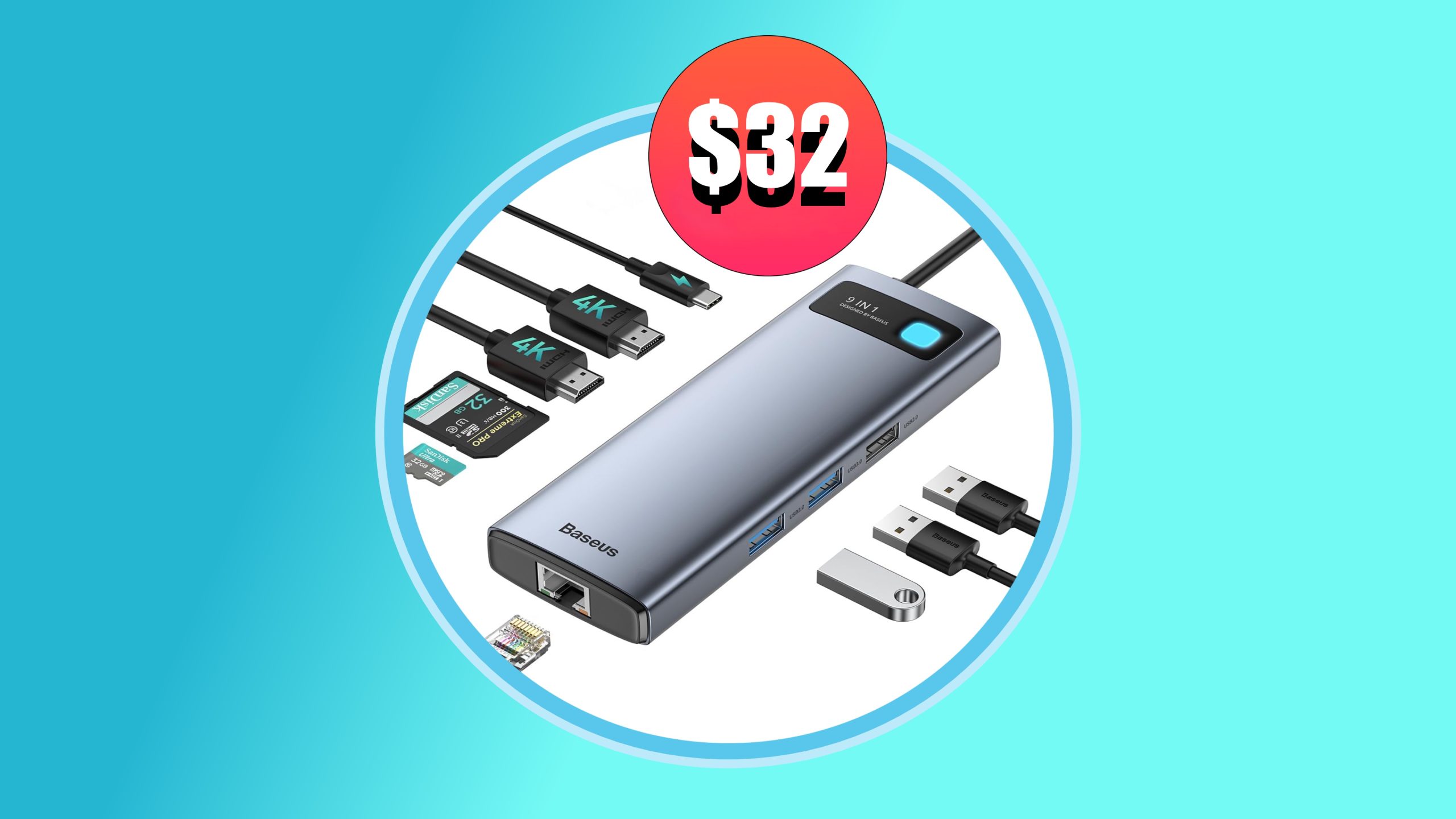 Diese 9-in-1-USB-C-Dockingstation ist für nur 32 US-Dollar überraschend leistungsstark