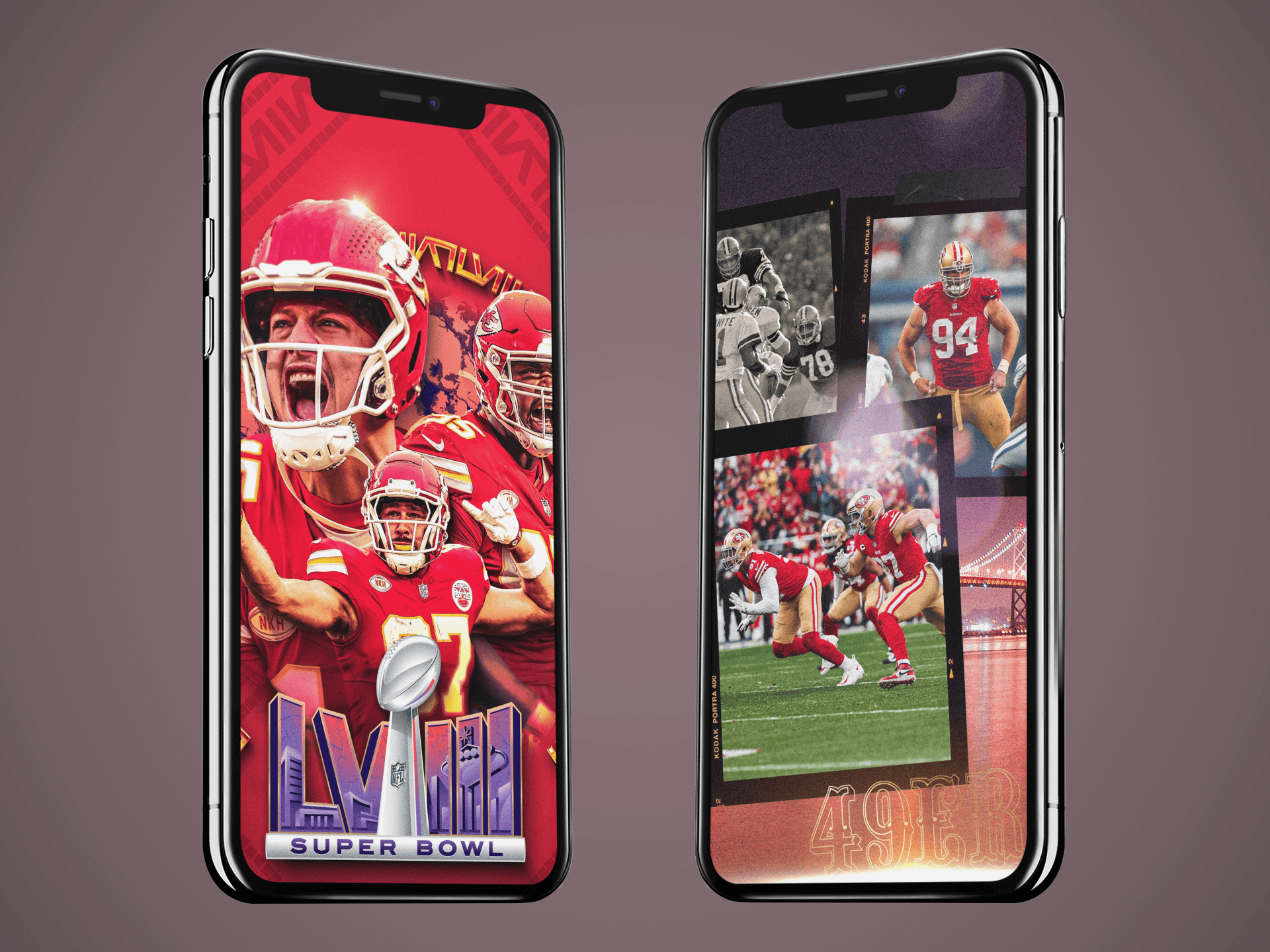 Super Bowl LVIII iPhone-Hintergrundpaket