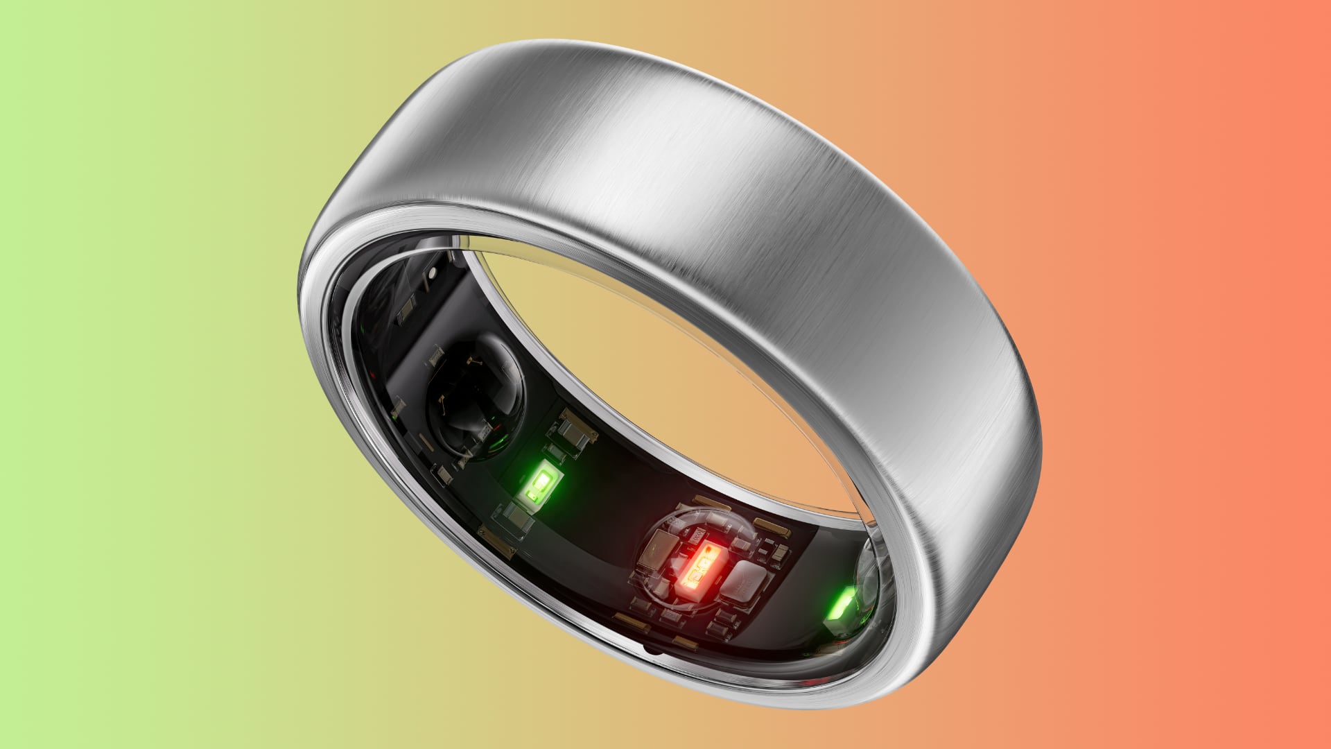 Oura-Ring aus gebürstetem Titan mit Gesundheits- und Schlafsensoren