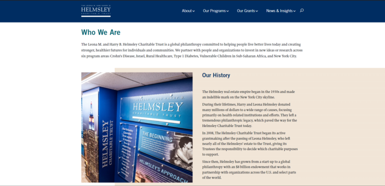 Helmsley Charitable Trust – 25 tolle Seiten über uns