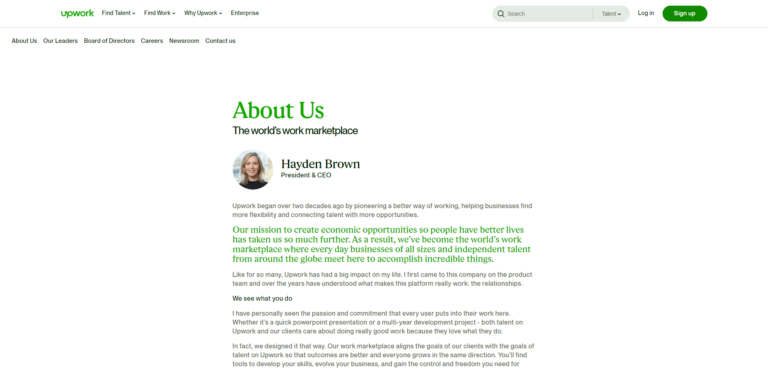 Upwork – 25 tolle Seiten über uns