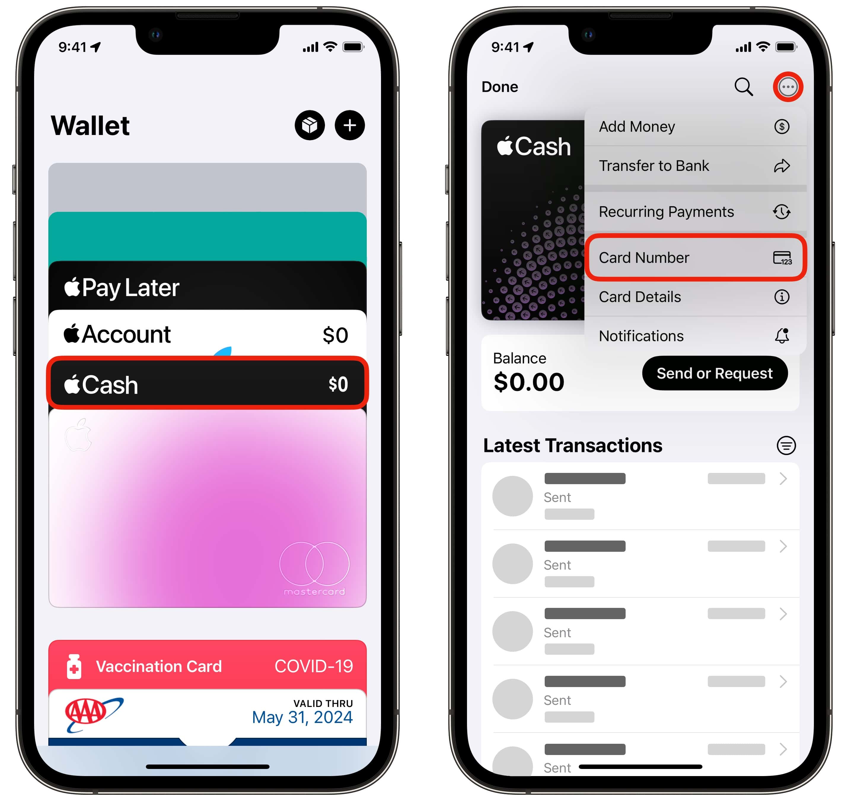 Apple Cash im Apple Wallet Apple Cash-Karte im Apple Wallet