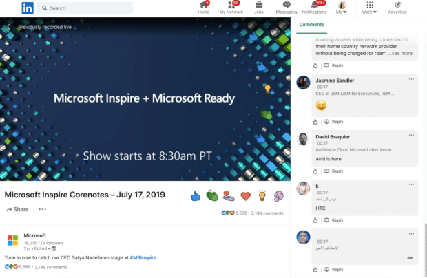 Virtuelles Microsoft Inspire-Event