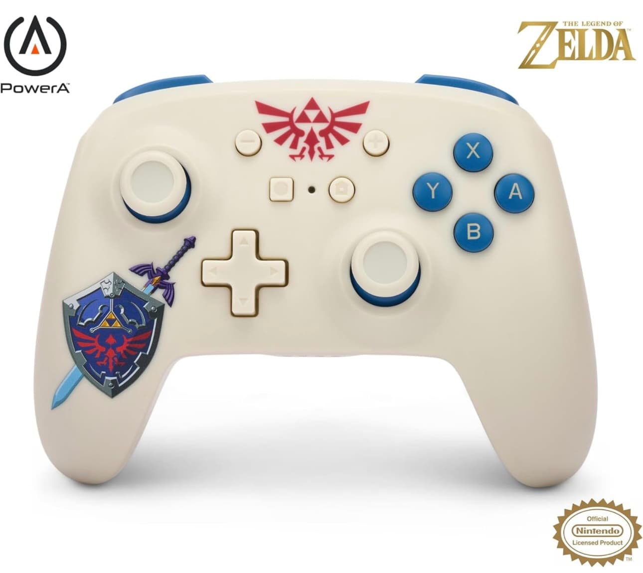 PowerA Wireless Nintendo Switch-Controller mit Zelda-Thema.