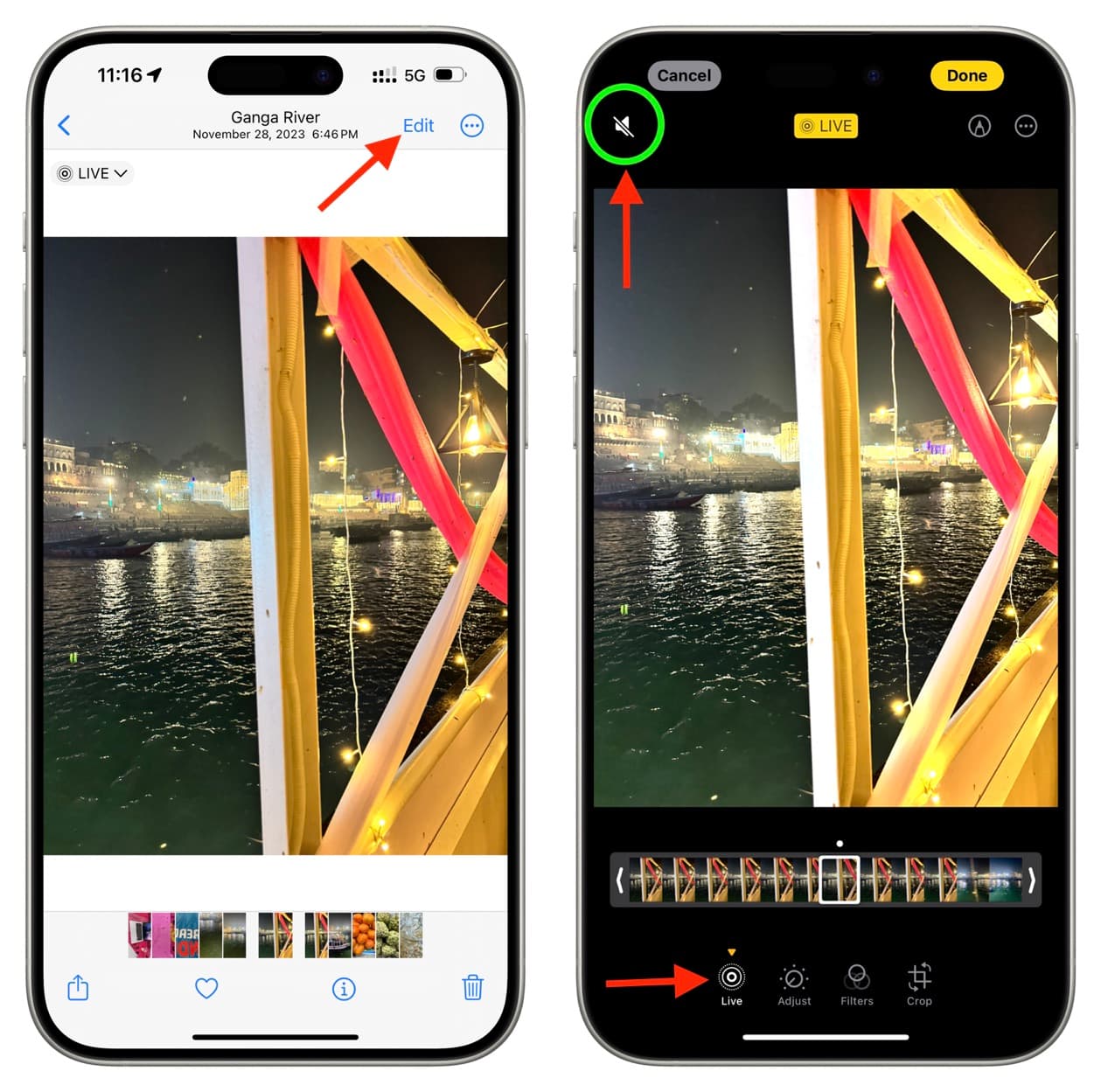 Entfernen Sie den Ton von Live Photo auf dem iPhone