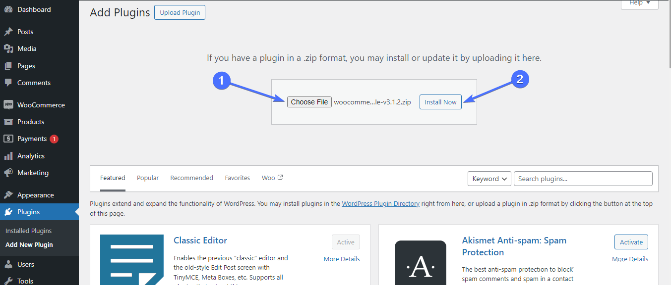 Tabellen-Plugin installieren