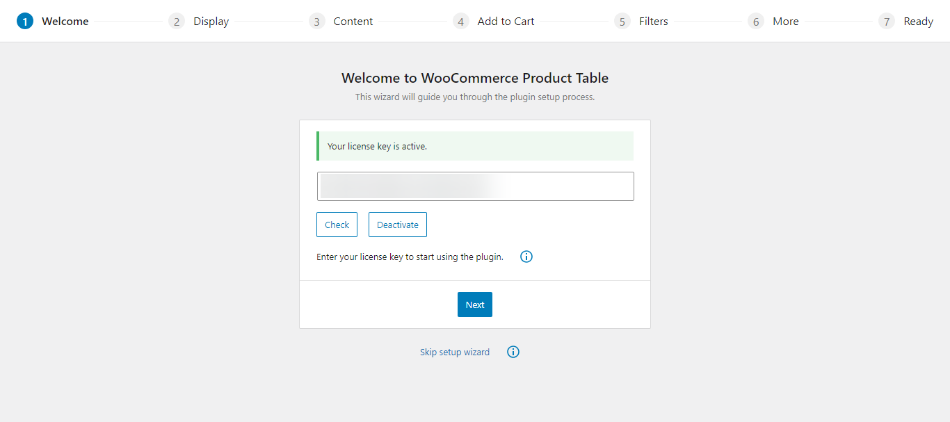 Lizenz für das WooCommerce-Tabellen-Plugin