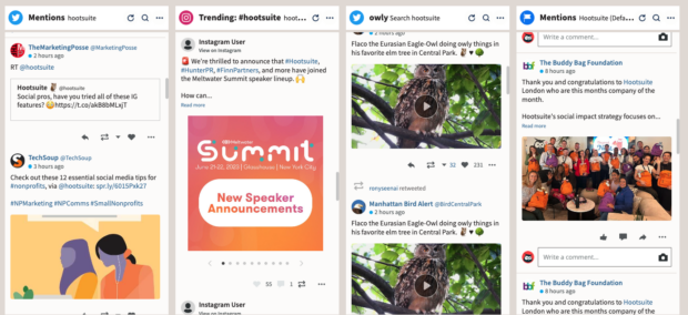 Hootsuite Streams – Erwähnungen, Hashtags, Suche