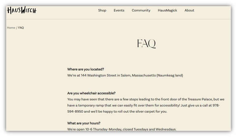 Google-Algorithmus-Updates – Beispiel-FAQ-Seite
