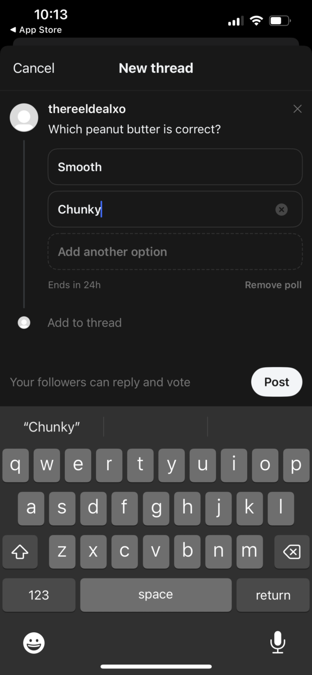 Das Erstellen einer Umfrage zu Threads ist eine gute Möglichkeit, Engagement zu erzielen, ein wichtiges Signal für den Threads-Algorithmus