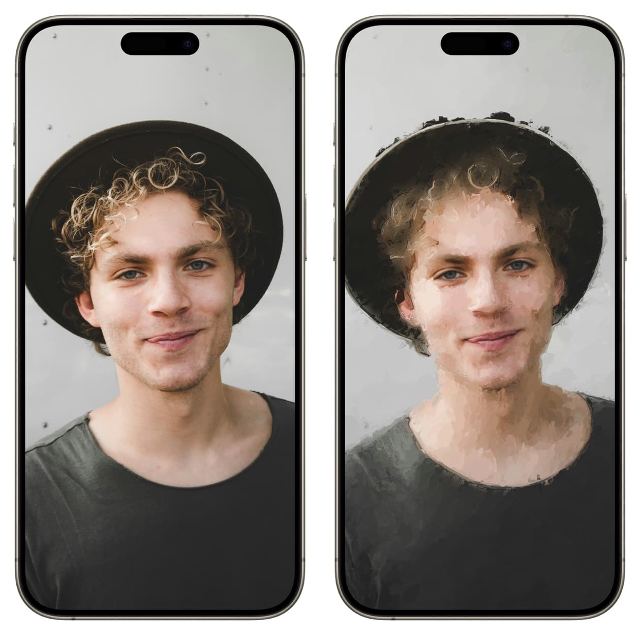 Porträtbild mit der Glaze-App in Ölgemälde umgewandelt