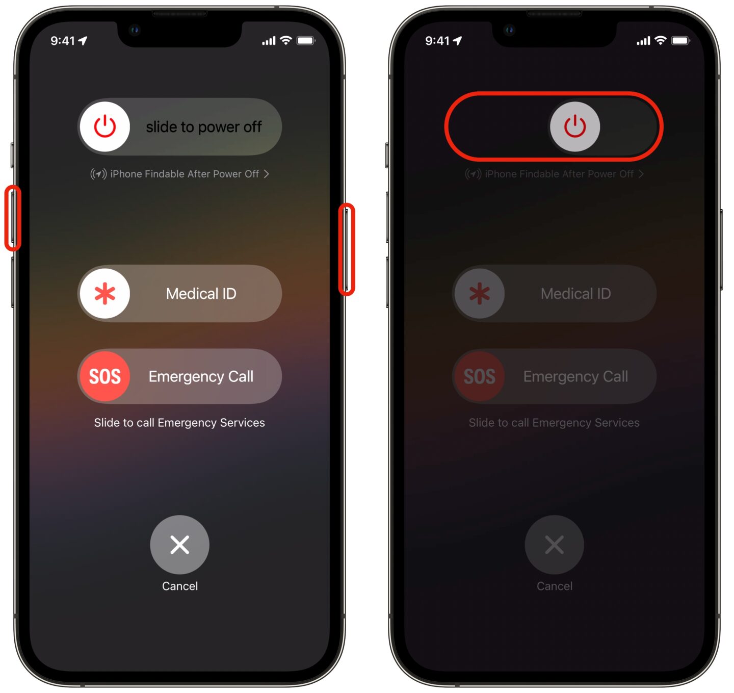 Starten Sie das iPhone 12 Pro neu Halten Sie die Seitentaste und eine der Lautstärketasten gedrückt, um ein neueres iPhone neu zu starten.