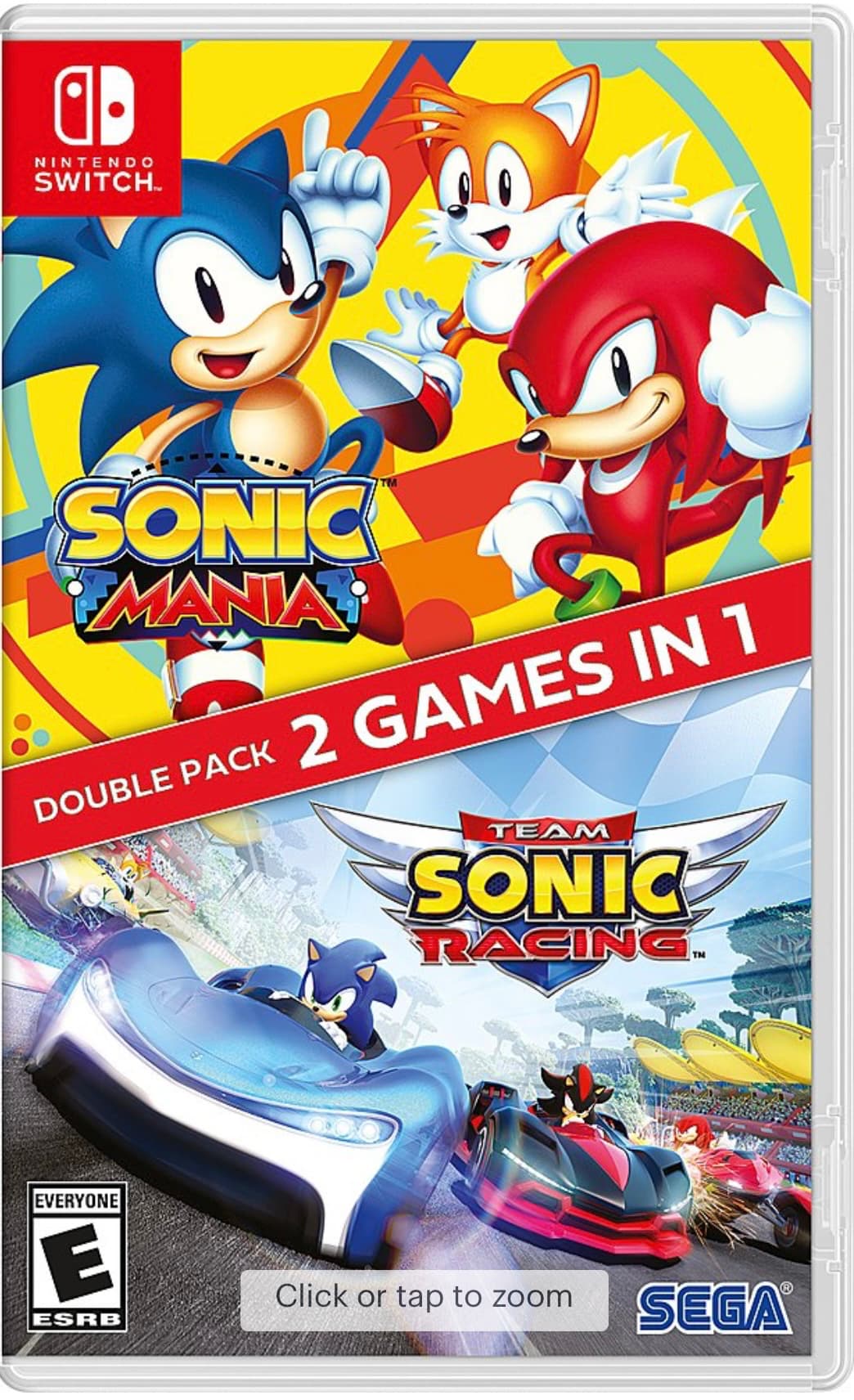 Sonic Mania & Team Racing für Nintendo Switch-Artwork.