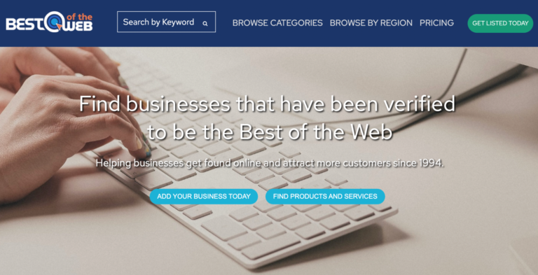 Best of the Web-Homepage