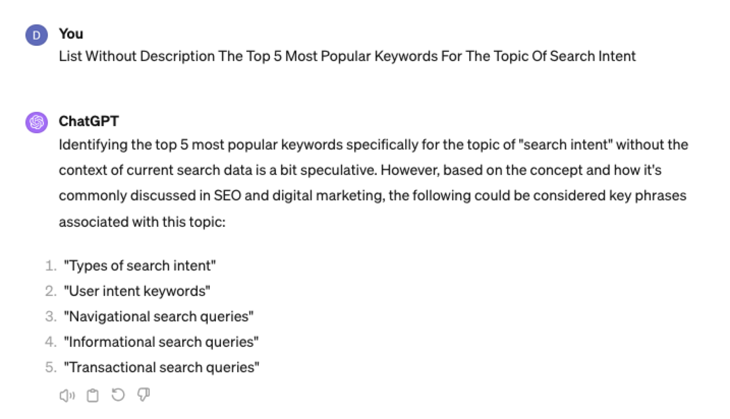 Chatgpt-Keyword-Recherche-Eingabeaufforderung für die beliebtesten Keywords