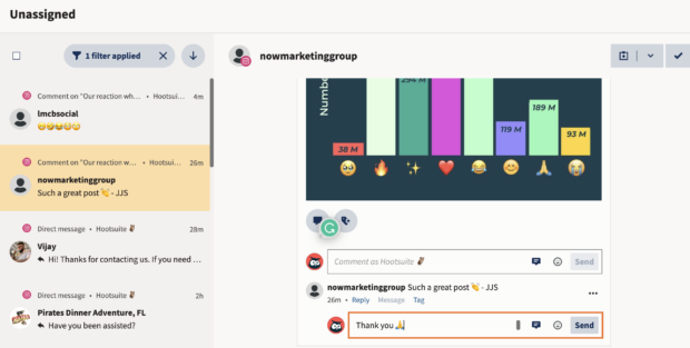 Hootsuite Social-Posteingang